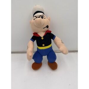 Popeye the Sailor Man Play by Play Toy Stuffed Plush Doll Figure 1992 14" VTG